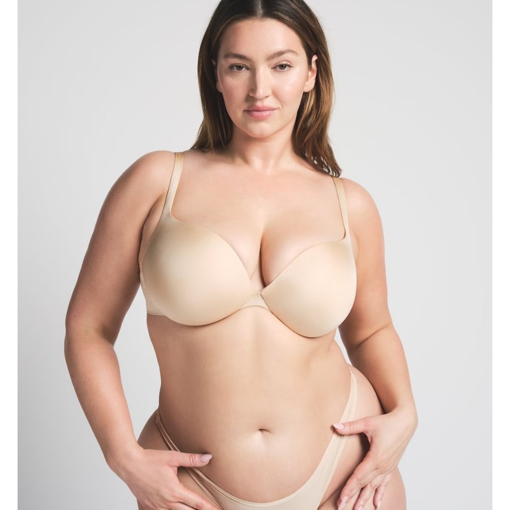 Skims Ultimate Push Up Plunge Bra, Sand, 36DDD - Picture 2 of 4